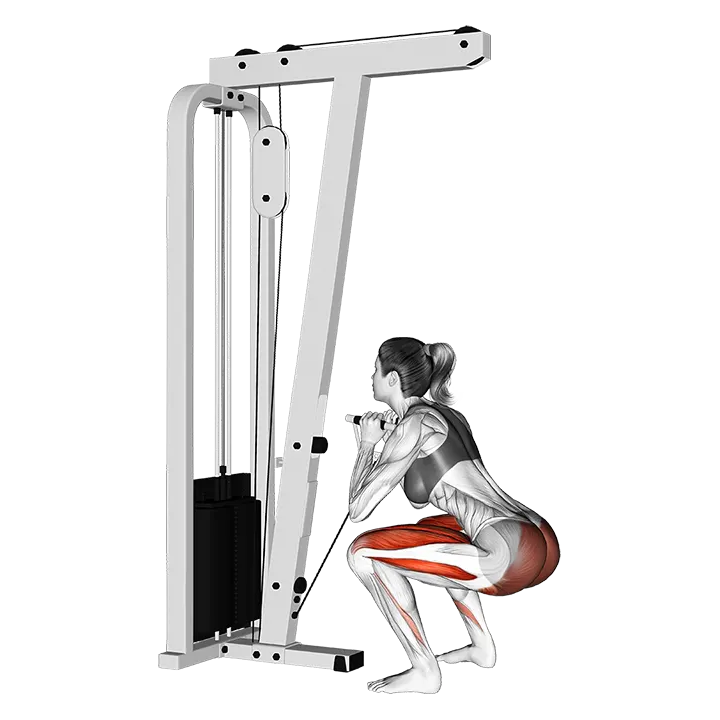 Cable Stand-up exercise animation (Female)