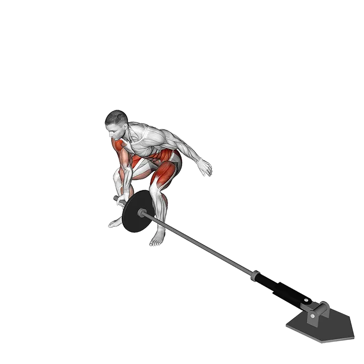 One Arm Twisted Clean and Press exercise animation (Male)