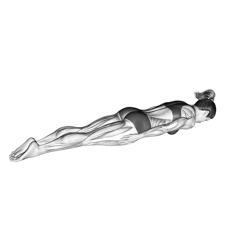 Floor Hyperextension (VERSION 2) exercise animation (Female)
