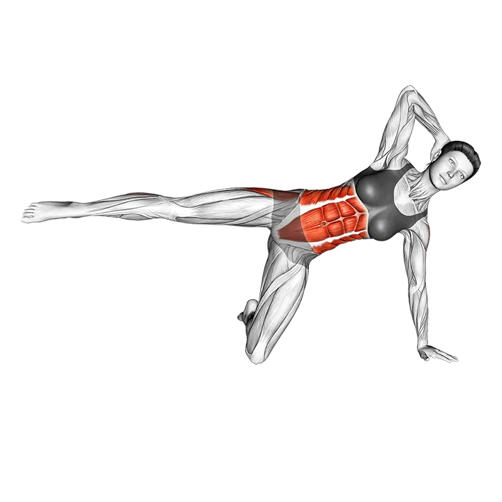 Side Kick Kneeling exercise animation (Female)