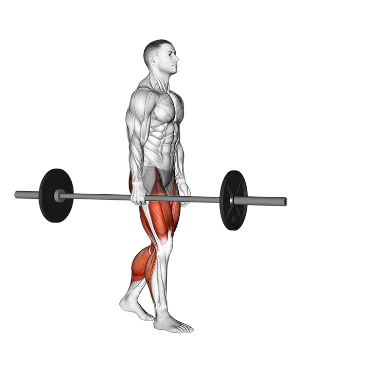 Barbell Suitcase Carry exercise animation (Male)