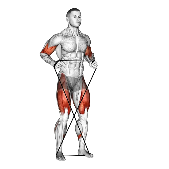 X Band Side Walk exercise animation (Male)