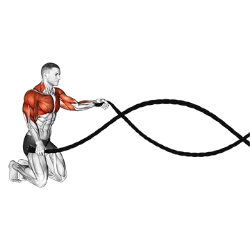 Kneeling Battling Ropes