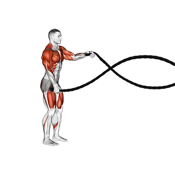 Rear Lunge with Battling Ropes
