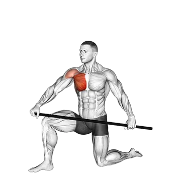 Half Kneeling PVC Pec Mobilization Stretch