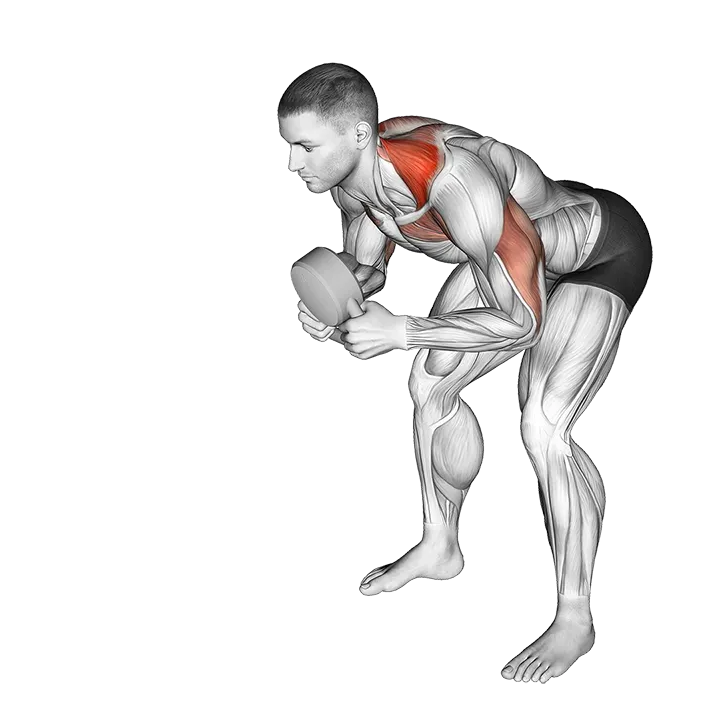 Kettlebell Angled Press exercise animation (Male)