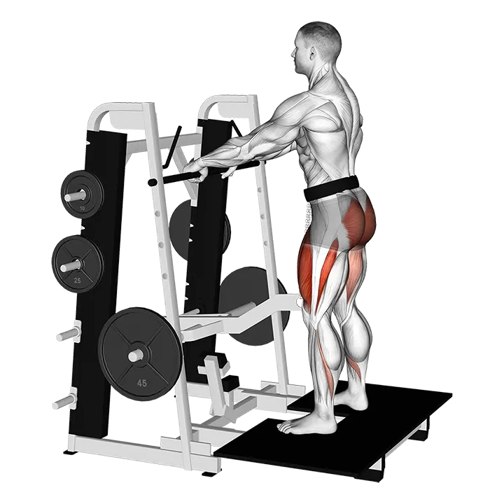 Lever Belt Squat exercise animation (Male)