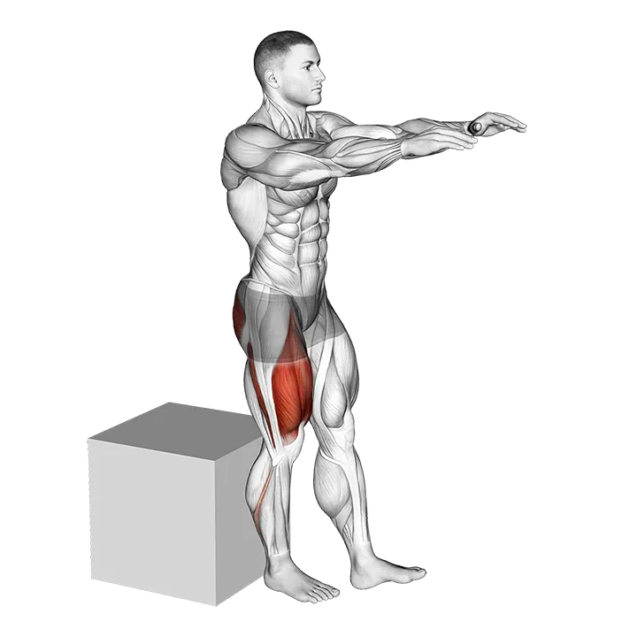Pistol Squat to Box exercise animation (Male)