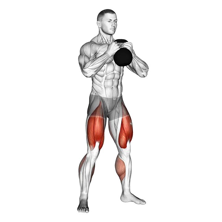 Kettlebell Goblet Squat Mobility exercise animation (Male)