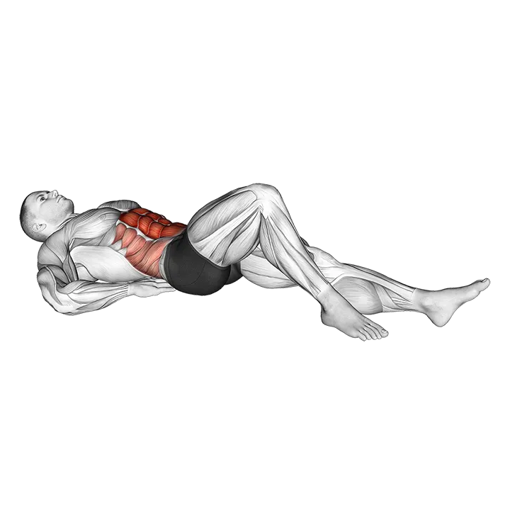 Curl-up exercise animation (Male)