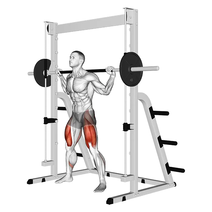 Smith Sumo Squat exercise animation (Male)