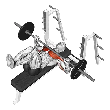 Barbell Bench Press (knees at 90 degrees)