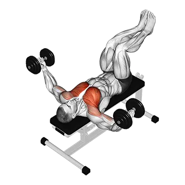 Dumbbell Fly (knees at 90 degrees)