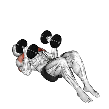 Dumbbell Lying on Floor Hammer Press