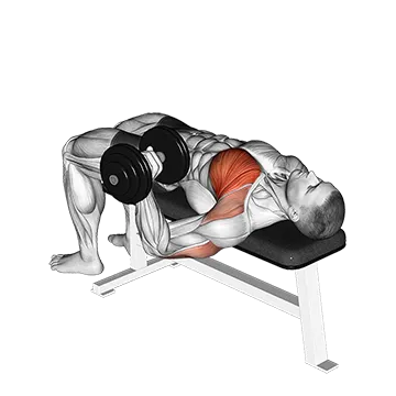 Dumbbell One Arm Wide-Grip Bench Press