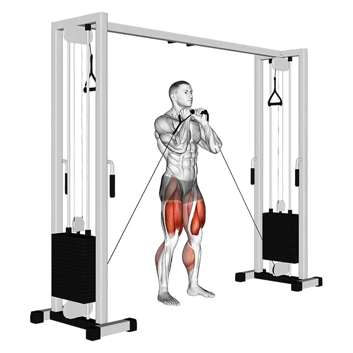 Cable Lateral Lunge exercise animation (Hombre)