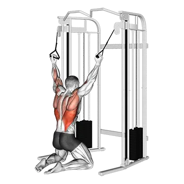 Cable Parallel Grip Lat Pulldown on Floor