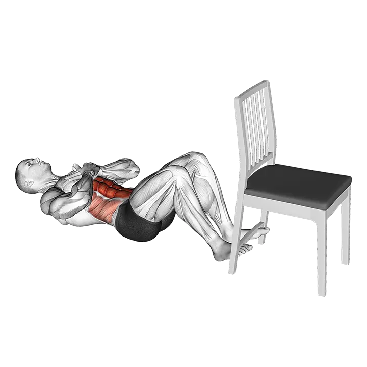 Sit up with Chair Assisted exercise animation (Male)
