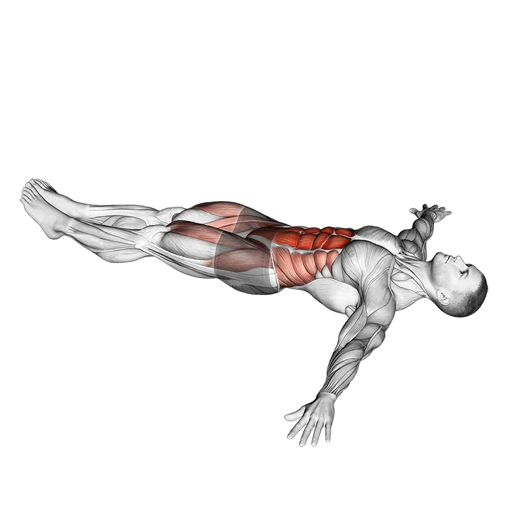 Lying Leg Hip Raise on Floor exercise animation (Male)