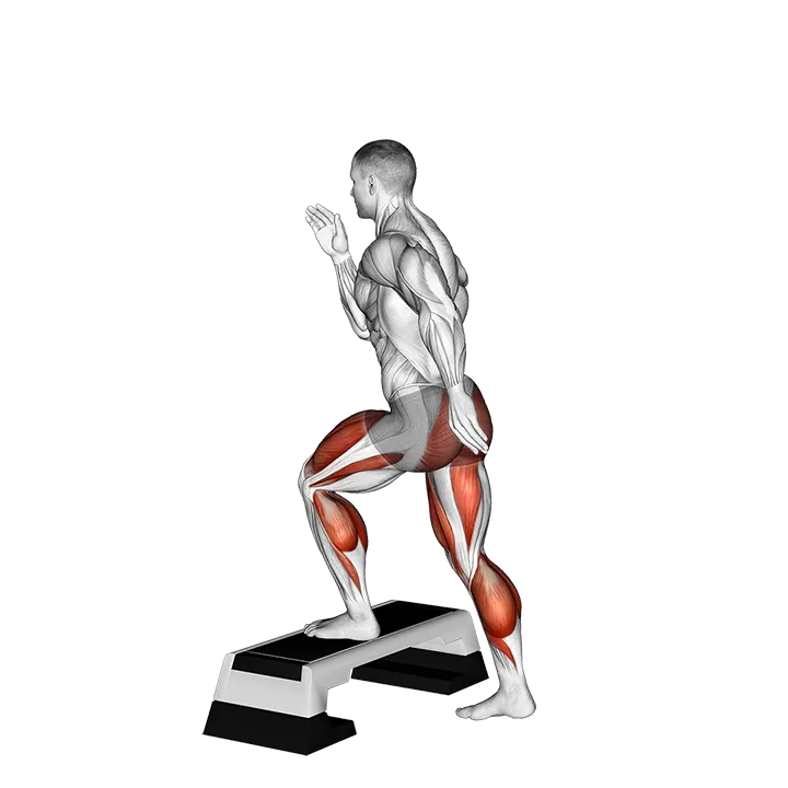 Split Jump to Box exercise animation (Male)