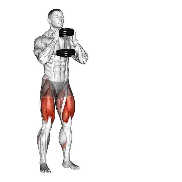 Dumbbell Side Lunge (VERSION 3) exercise animation (Male)