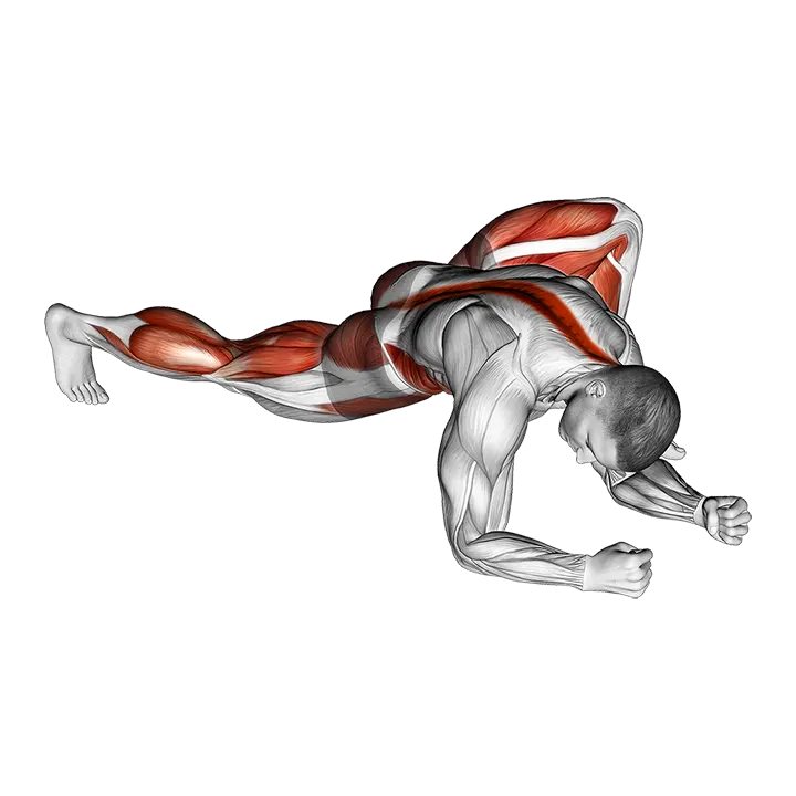 Warming-up in Lunge (six) exercise animation (Male)