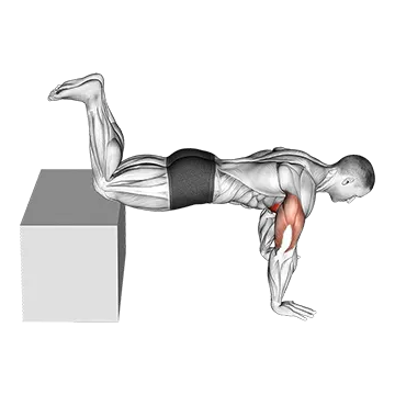 Decline Kneeling Push-up on Box