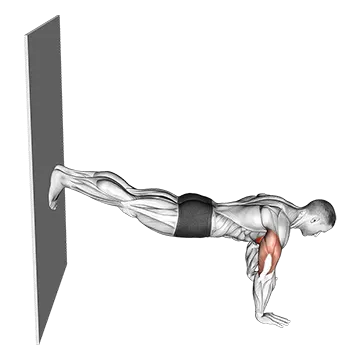 Decline Push-up against Wall