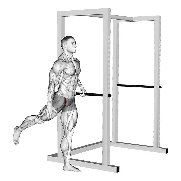 Back Forward Leg Swings exercise animation (Male)