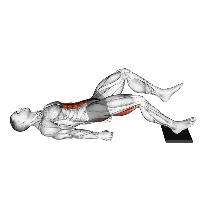 Single Leg Sliding Floor Bridge Curl on Towel exercise animation (Male)