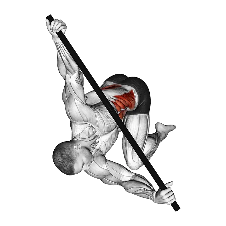 Kneeling T Spine Mobility exercise animation (Male)