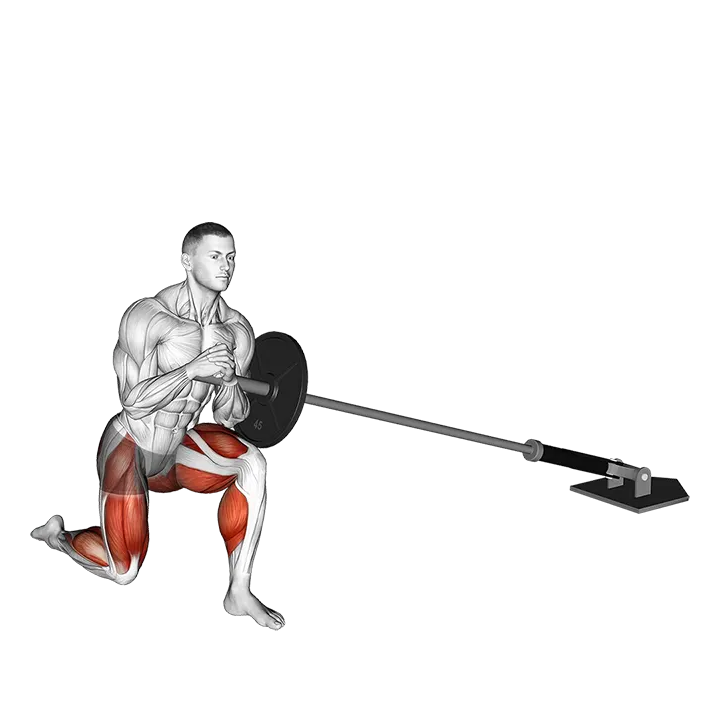 Landmine Stand Up High Knee exercise animation (Male)