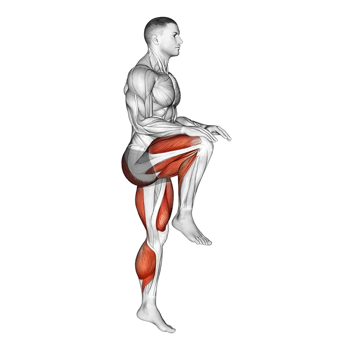 High Knee Run exercise animation (Male)