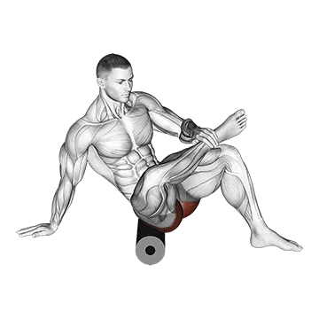 Roll Recumbent Hip External Rotator and Hip Extensor Stretch (CrossedLeg)