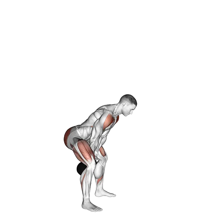 Kettlebell Full Swing exercise animation (Male)