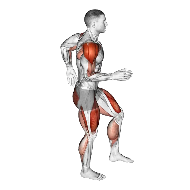 Quickly Trot in place exercise animation (Male)