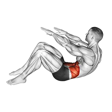 Twisting Crunch (Straight Arms)