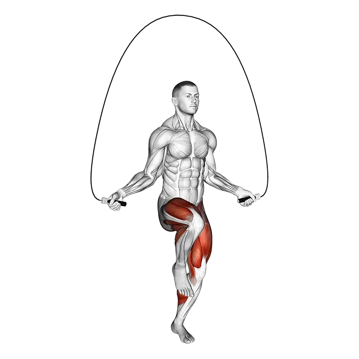 High Knee Jump Rope exercise animation (Männlich)