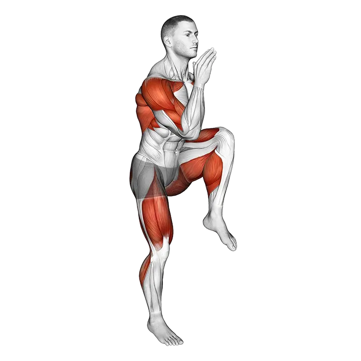 High Knee Sprints exercise animation (Male)
