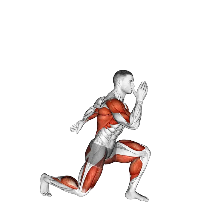 Cardio Lunge exercise animation (Male)
