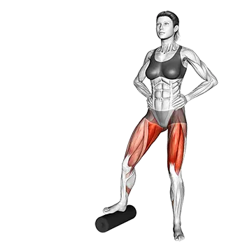 Split Lateral Squat with Roll