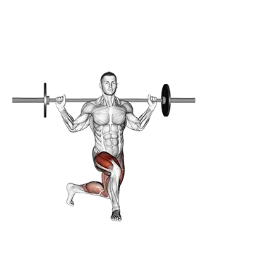 Barbell Curtsey Lunge