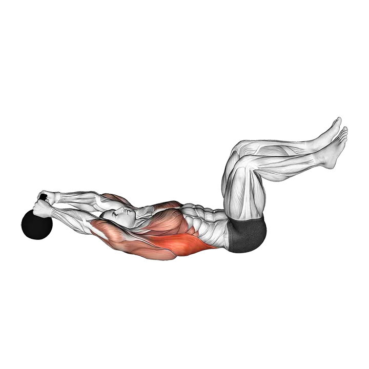 Kettlebell Pullover 3 Month Position exercise animation (Male)