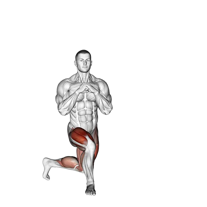 Curtsey Squat exercise animation (Male)