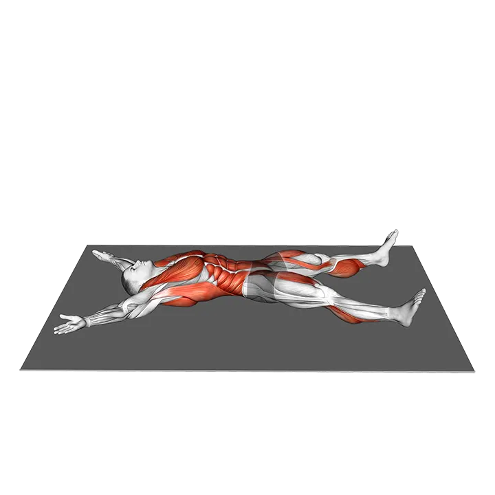 Starfish Crunch (beginner) exercise animation (Male)