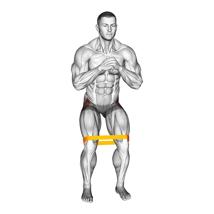 Resistance Band Standing Hip Abduction exercise animation (Male)