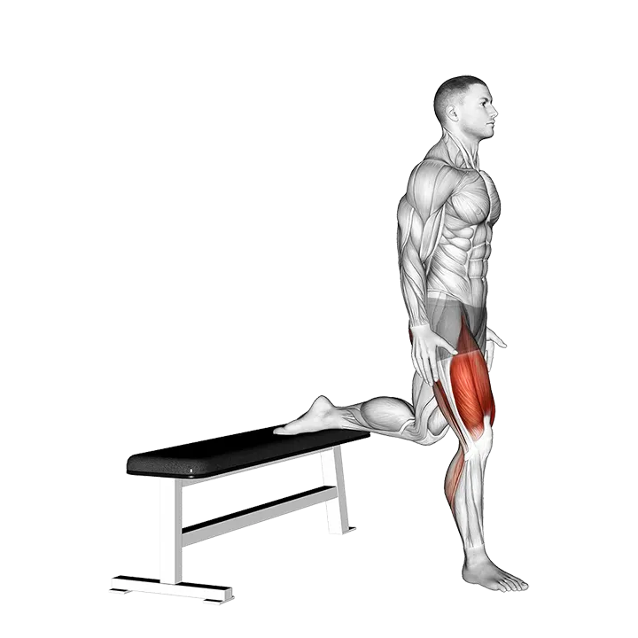 Bulgarian Jump Squat exercise animation (Male)