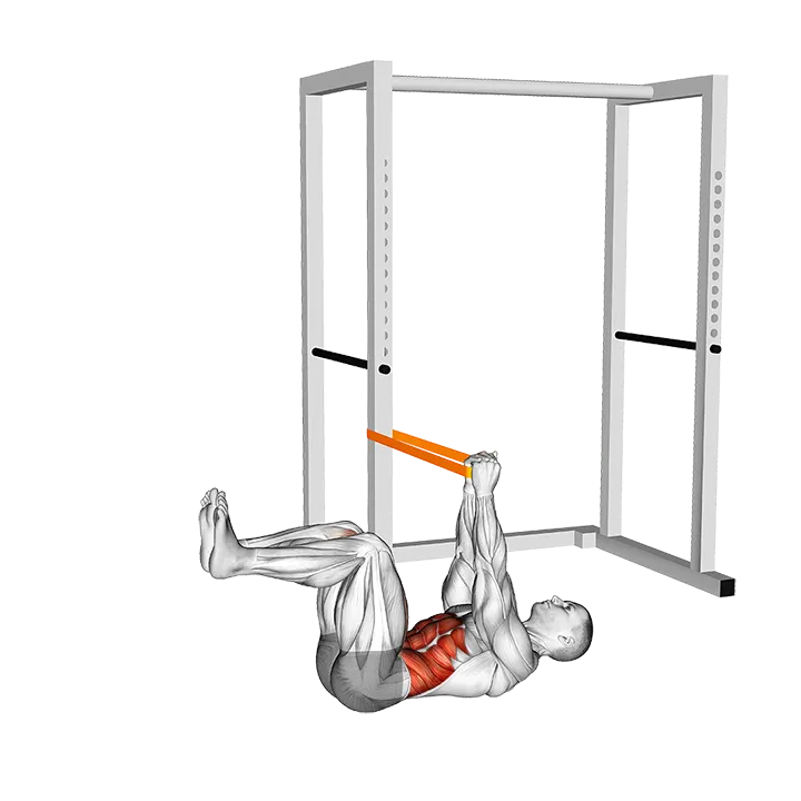 Resistance Band Anti Rotation Dead Bug exercise animation (Male)
