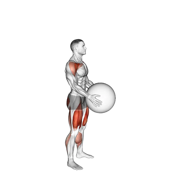 Medicine Ball Squat Jump exercise animation (Male)