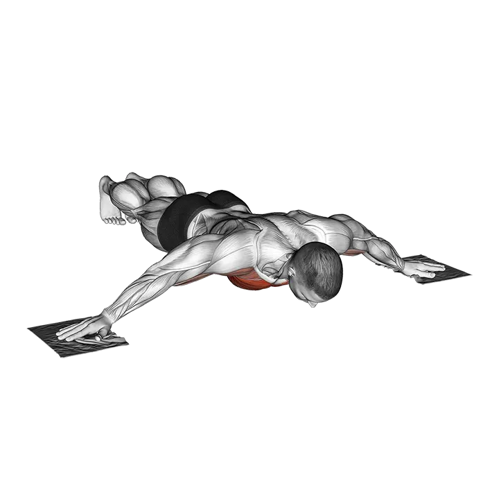 Floor Fly with Towels exercise animation (Male)